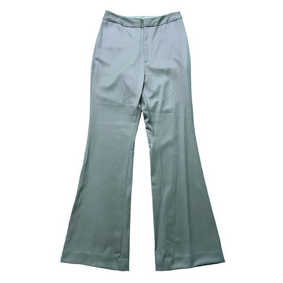 Sablyn Iris Luxury Dress Pants NWT Flat Front Wool Flare Leg Green Large - Picture 7 of 7